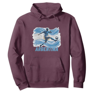 Argentina Soccer Fan Argentinian Flag Patriotic Sports Hoodie TS14 Maroon Print Your Wear