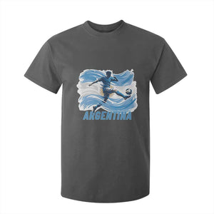 Argentina Soccer Fan Argentinian Flag Patriotic Sports T Shirt For Kid TS14 Dark Heather Print Your Wear
