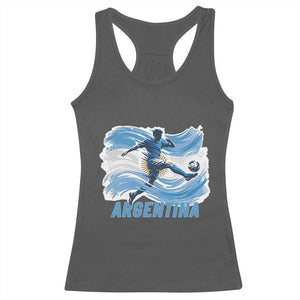Argentina Soccer Fan Argentinian Flag Patriotic Sports Racerback Tank Top TS14 Dark Heather Print Your Wear