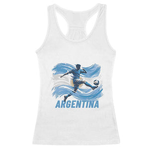 Argentina Soccer Fan Argentinian Flag Patriotic Sports Racerback Tank Top TS14 White Print Your Wear