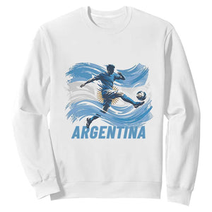 Argentina Soccer Fan Argentinian Flag Patriotic Sports Sweatshirt TS14 White Print Your Wear