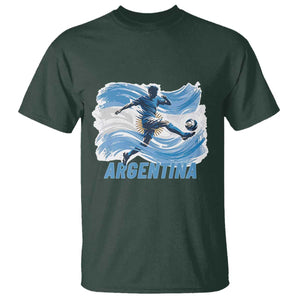 Argentina Soccer Fan Argentinian Flag Patriotic Sports T Shirt TS14 Dark Forest Green Print Your Wear