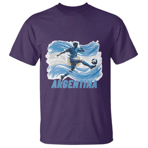 Argentina Soccer Fan Argentinian Flag Patriotic Sports T Shirt TS14 Purple Print Your Wear