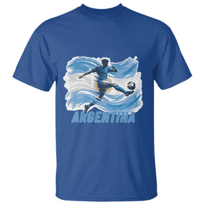 Argentina Soccer Fan Argentinian Flag Patriotic Sports T Shirt TS14 Royal Blue Print Your Wear
