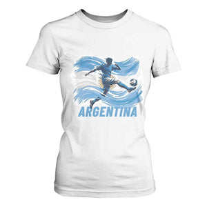 Argentina Soccer Fan Argentinian Flag Patriotic Sports T Shirt For Women TS14 White Print Your Wear