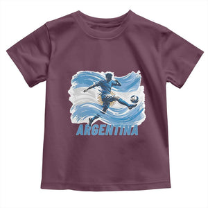 Argentina Soccer Fan Argentinian Flag Patriotic Sports Toddler T Shirt TS14 Maroon Print Your Wear