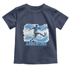Argentina Soccer Fan Argentinian Flag Patriotic Sports Toddler T Shirt TS14 Navy Print Your Wear