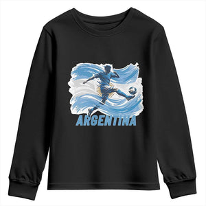 Argentina Soccer Fan Argentinian Flag Patriotic Sports Youth Sweatshirt TS14 Black Print Your Wear