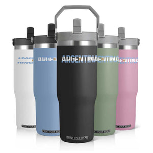 Vintage Argentina Flag Retro Argentinian Flip Straw Tumbler TS14 Print Your Wear