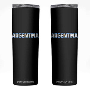 Vintage Argentina Flag Retro Argentinian Skinny Tumbler TS14 Black Print Your Wear