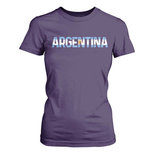 Vintage Argentina Flag Retro Argentinian T Shirt For Women TS14 Purple Print Your Wear