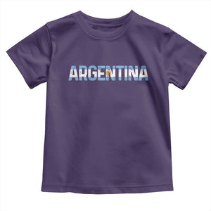 Vintage Argentina Flag Retro Argentinian Toddler T Shirt TS14 Purple Print Your Wear