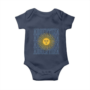 Sol de Mayo Argentina Flag Argentinian Sun Baby Onesie TS14 Navy Print Your Wear