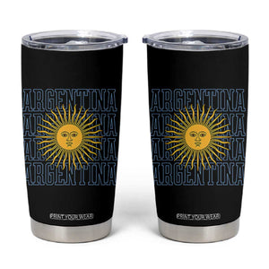 Sol de Mayo Argentina Flag Argentinian Sun Tumbler Cup TS14 Black Print Your Wear