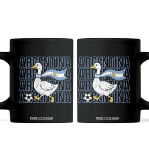 Argentina Soccer Football Coffee Mug Silly Goose Argentinian Flag Fan Supporter TS14 Black Print Your Wear