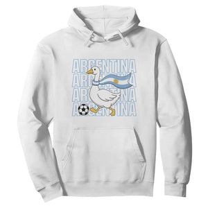 Argentina Soccer Football Hoodie Silly Goose Argentinian Flag Fan Supporter TS14 White Print Your Wear