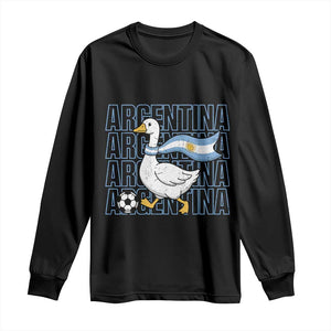Argentina Soccer Football Long Sleeve Shirt Silly Goose Argentinian Flag Fan Supporter TS14 Black Print Your Wear