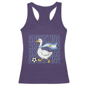 Argentina Soccer Football Racerback Tank Top Silly Goose Argentinian Flag Fan Supporter TS14 Purple Print Your Wear