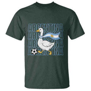 Argentina Soccer Football T Shirt Silly Goose Argentinian Flag Fan Supporter TS14 Dark Forest Green Print Your Wear