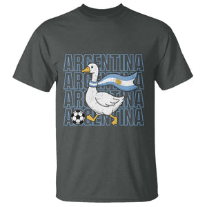Argentina Soccer Football T Shirt Silly Goose Argentinian Flag Fan Supporter TS14 Dark Heather Print Your Wear