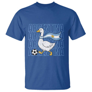Argentina Soccer Football T Shirt Silly Goose Argentinian Flag Fan Supporter TS14 Royal Blue Print Your Wear