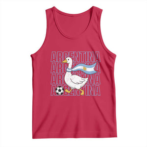 Argentina Soccer Football Tank Top Silly Goose Argentinian Flag Fan Supporter TS14 Red Print Your Wear