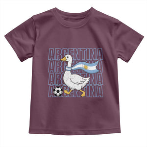 Argentina Soccer Football Toddler T Shirt Silly Goose Argentinian Flag Fan Supporter TS14 Maroon Print Your Wear