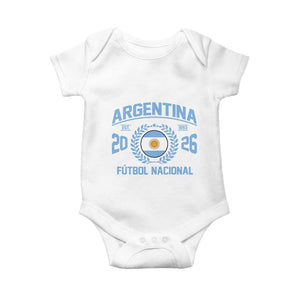 Argentina 2026 Soccer Football Fan Argentinian Flag Baby Onesie TS14 White Print Your Wear