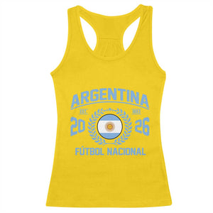 Argentina 2026 Soccer Football Fan Argentinian Flag Racerback Tank Top TS14 Daisy Print Your Wear