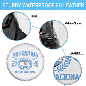 Argentina 2026 Soccer Football Fan Argentinian Flag Spare Tire Cover TS14 Print Your Wear