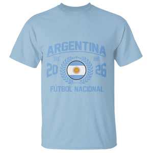 Argentina 2026 Soccer Football Fan Argentinian Flag T Shirt TS14 Light Blue Print Your Wear