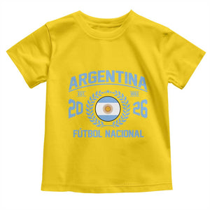Argentina 2026 Soccer Football Fan Argentinian Flag Toddler T Shirt TS14 Daisy Print Your Wear