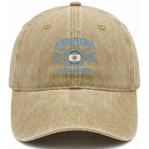 Argentina 2026 Soccer Football Fan Argentinian Flag Washed Cotton Baseball Cap TS14 Print Your Wear