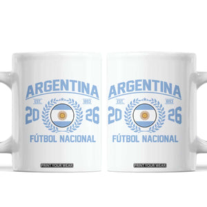 Argentina 2026 Soccer Football Fan Argentinian Flag Coffee Mug TS14 White Print Your Wear