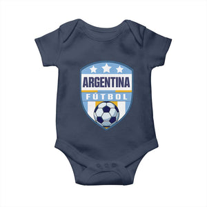 Argentina Soccer Football Baby Onesie Argentinian Football Game Day Supporter TS14 Navy Print Your Wear