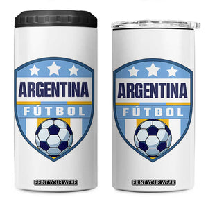Argentina Soccer Football 4 in 1 Can Cooler Tumbler Argentinian Football Game Day Supporter TS14 One Size: 16 oz White Print Your Wear