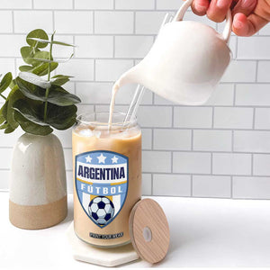 Argentina Soccer Football Glass Can Argentinian Football Game Day Supporter TS14 Print Your Wear