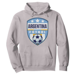 Argentina Soccer Football Hoodie Argentinian Football Game Day Supporter TS14 S Ice Gray Print Your Wear