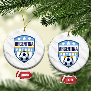 Argentina Soccer Football Ceramic Ornament Argentinian Football Game Day Supporter TS14 1pc White Marble Print Your Wear