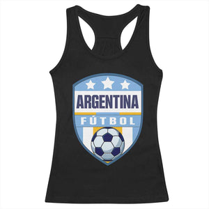Argentina Soccer Football Racerback Tank Top Argentinian Football Game Day Supporter TS14 Black Print Your Wear