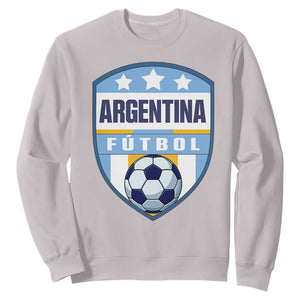 Argentina Soccer Football Sweatshirt Argentinian Football Game Day Supporter TS14 S Ice Gray Print Your Wear