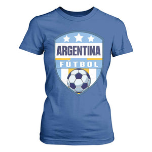 Argentina Soccer Football T Shirt For Women Argentinian Football Game Day Supporter TS14 Royal Blue Print Your Wear