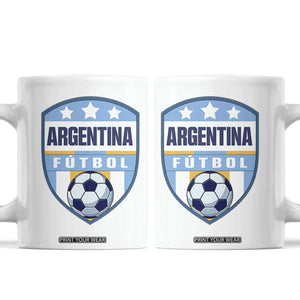 Argentina Soccer Football Coffee Mug Argentinian Football Game Day Supporter TS14 White Print Your Wear