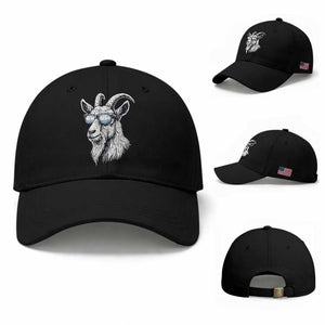 Cool Goat With Sunglasses Argentinian Flag Baseball Cap Argentina Soccer Football Game Day Supporter TS14 Baseball Cap Universal Fit Black Print Your Wear