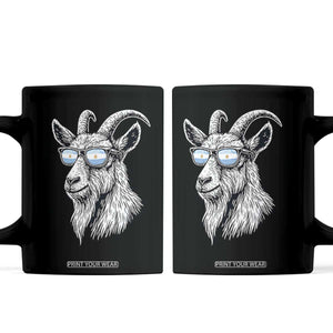 Cool Goat With Sunglasses Argentinian Flag Coffee Mug Argentina Soccer Football Game Day Supporter TS14 Black Print Your Wear