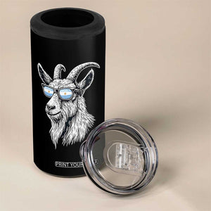 Cool Goat With Sunglasses Argentinian Flag 4 in 1 Can Cooler Tumbler Argentina Soccer Football Game Day Supporter TS14 Print Your Wear