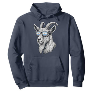 Cool Goat With Sunglasses Argentinian Flag Hoodie Argentina Soccer Football Game Day Supporter TS14 Navy Print Your Wear