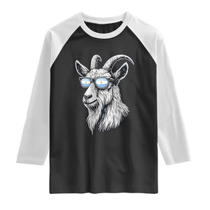 Cool Goat With Sunglasses Argentinian Flag Raglan Shirt Argentina Soccer Football Game Day Supporter TS14 Black White Print Your Wear