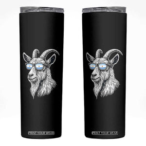 Cool Goat With Sunglasses Argentinian Flag Skinny Tumbler Argentina Soccer Football Game Day Supporter TS14 Black Print Your Wear