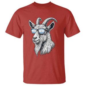 Cool Goat With Sunglasses Argentinian Flag T Shirt Argentina Soccer Football Game Day Supporter TS14 Red Print Your Wear